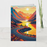 Scenic travel on winding road, sunsets foil greeting card<br><div class="desc">Scenic travel on winding road, sunsets At MotherEagle Inspires, we blend the soul-stirring power of poetry with beautifully crafted everyday items to create gifts that inspire, comfort, and elevate your space. Each product—from mugs and apparel to home décor and stationery—features original poems designed to resonate with your heart and spark joy...</div>