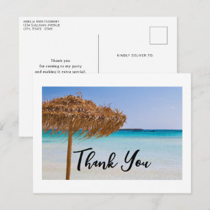 Scenic Tropical Beach Photograph Thank You Postcard