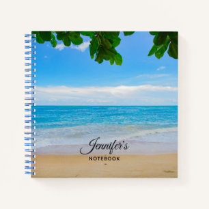 Scenic Tropical Beach Sun Sand and Surf Notebook