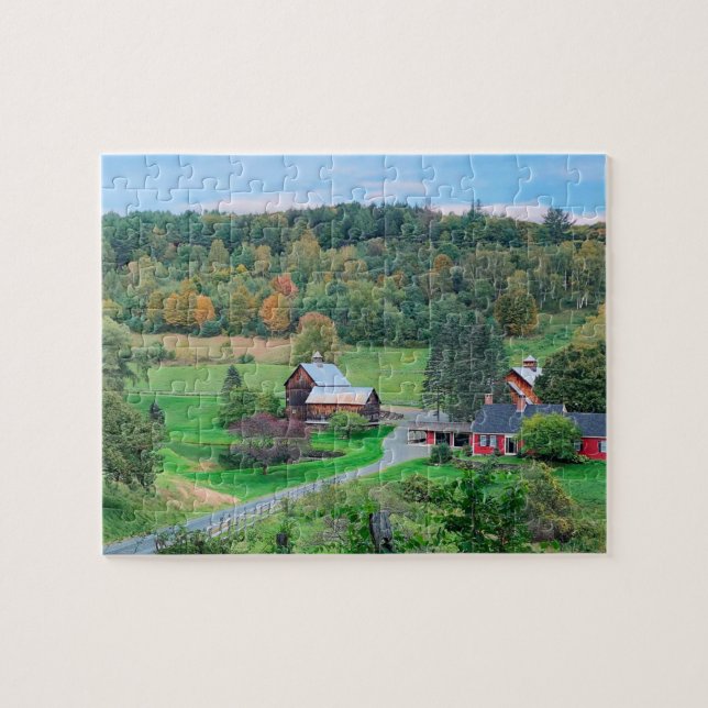 Scenic Vermont Farm Jigsaw Puzzle (Horizontal)