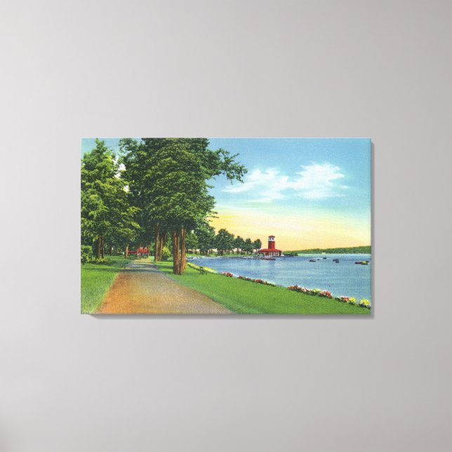 Scenic View along the Lake Canvas Print (Front)