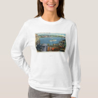 Scenic View from the Wharf, Boats and Cars
