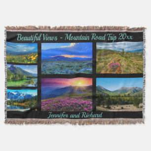 Scenic View From Your Road Trip Your Photo Memory Throw Blanket
