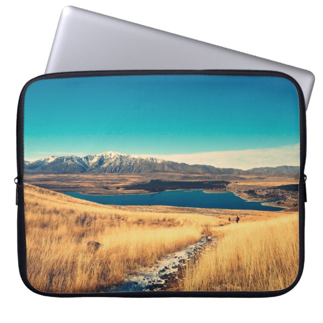 Scenic view in Mt. John summit view point,  Lake T Laptop Sleeve (Front)