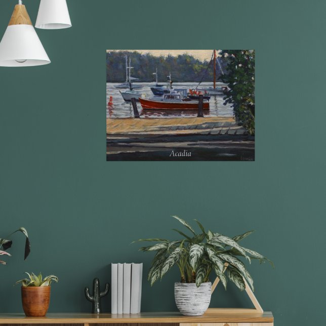 Scenic View of Boats in Acadia National Park Maine Poster (Living Room 1)