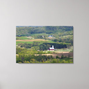 Scenic view of farmland south of Arcadia, Canvas Print