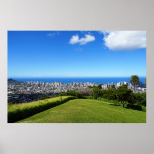 Scenic View of Honolulu Hawaii Poster