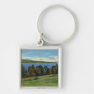 Scenic View of Lake Cobbosseecontee Keychain