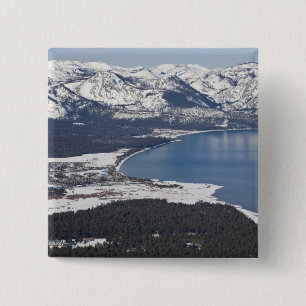 Scenic view of Lake Tahoe, USA 2 Inch Square Button