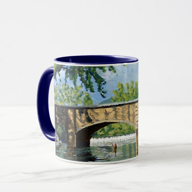 Scenic View of Missouri Trout Stream Angling Mug (Front Left)
