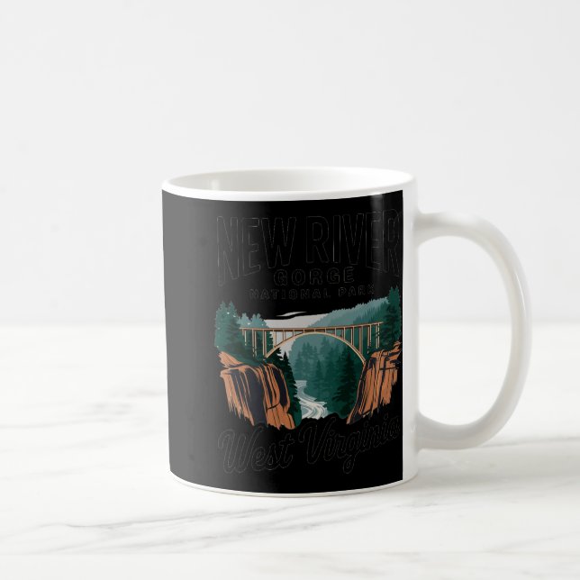 Scenic View Of New River Gorge National Park West  Coffee Mug (Right)