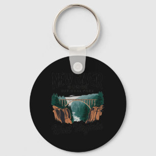 Scenic View Of New River Gorge National Park West  Keychain