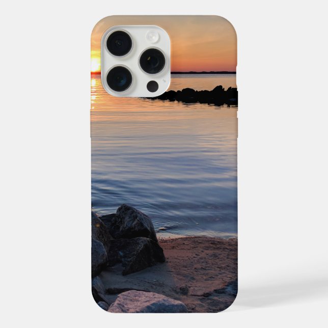 Scenic View Of Ocean During Dawn iPhone Case (Back)