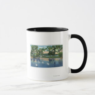 Scenic View of Swans on the Lake Mug