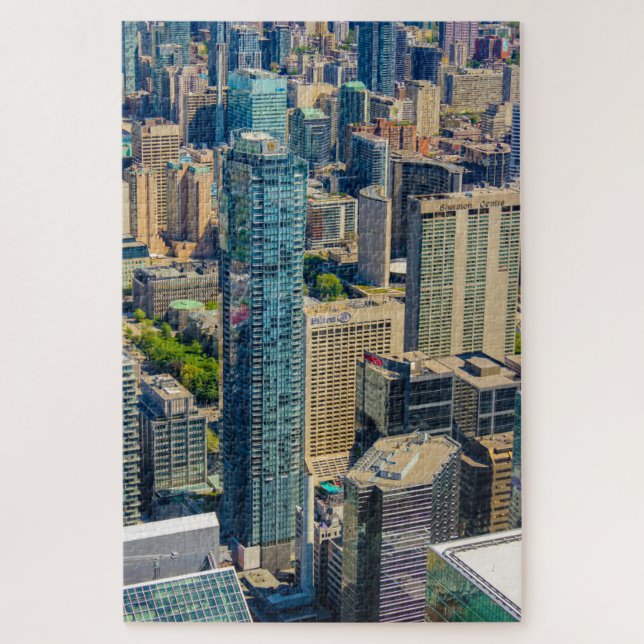 Scenic view of Toronto from CN tower, Canada Jigsaw Puzzle (Vertical)