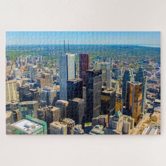 Scenic view of Toronto from CN tower, Canada Jigsaw Puzzle (Horizontal)