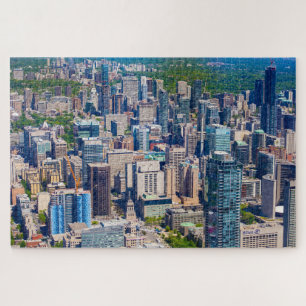 Scenic view of Toronto from CN tower, Canada Jigsaw Puzzle