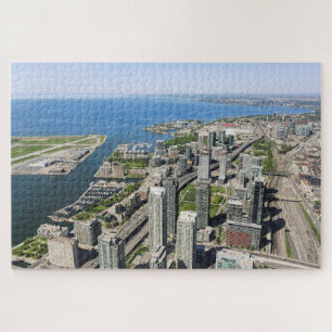 Scenic view of Toronto from CN tower, Canada Jigsaw Puzzle