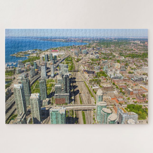 Scenic view of Toronto from CN tower, Canada Jigsaw Puzzle (Horizontal)