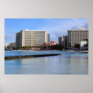 Scenic View of Waikiki Honolulu Hawaii Poster