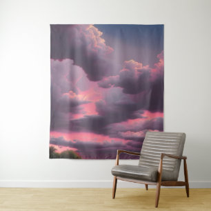 Scenic View Summer Sunset Tapestry