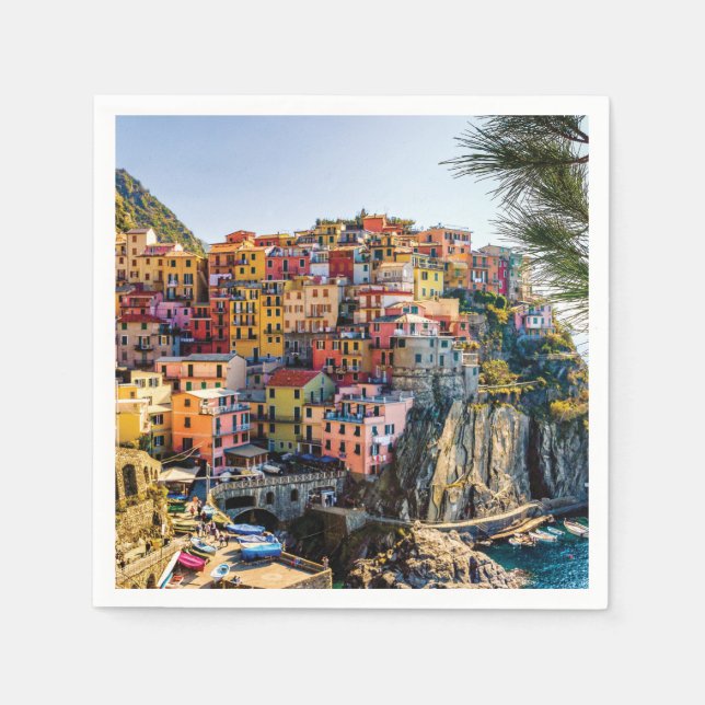 Scenic Village, Cinque Terre, Liguria, Italy  Napkin (Front)