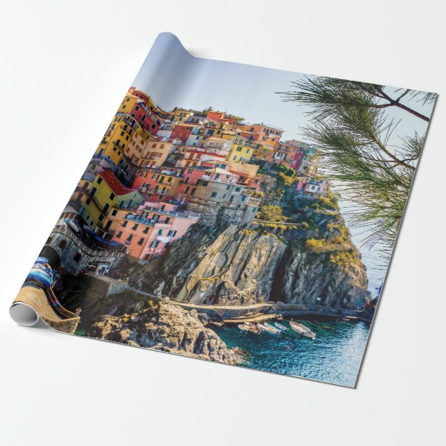 Scenic Village, Cinque Terre, Liguria, Italy  Wrapping Paper (Unrolled)