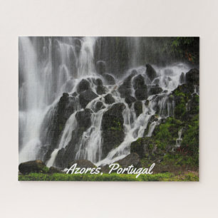 Scenic Waterfall  Azores Jigsaw Puzzle