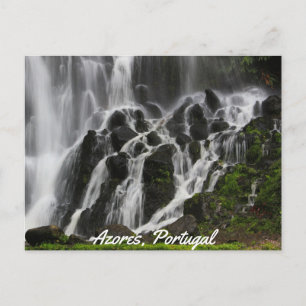 Scenic Waterfall  Azores Postcard