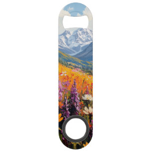 Scenic Wildflowers and Mountains Fine Art Bar Key