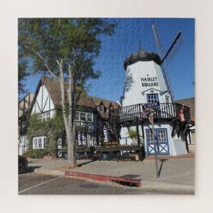 Scenic Windmill Danish Town of Solvang California Jigsaw Puzzle