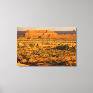 Scenic winter desert landscape on the way into canvas print