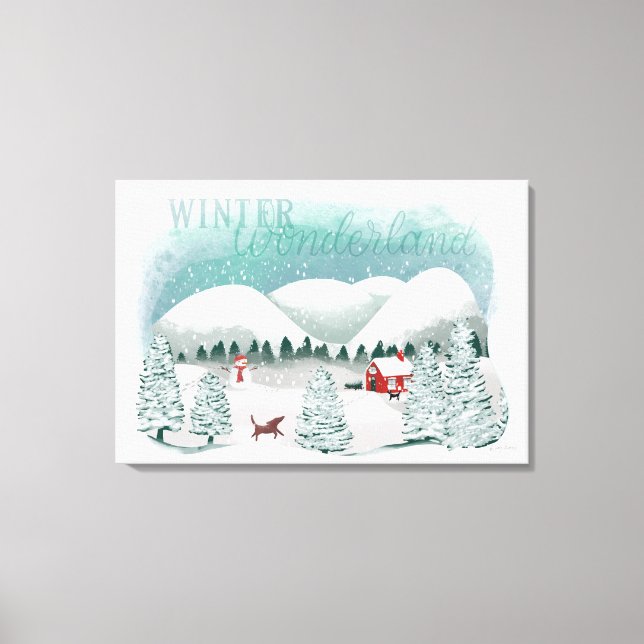 Scenic Winter Wonderland Canvas Print (Front)