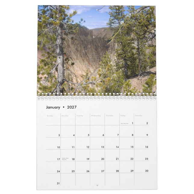 Scenic Yellowstone 2008 Calendar (Jan 2027)