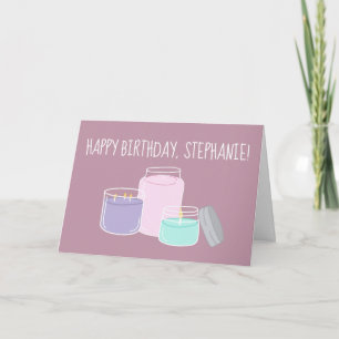 Scented Candles Illustration Birthday Card