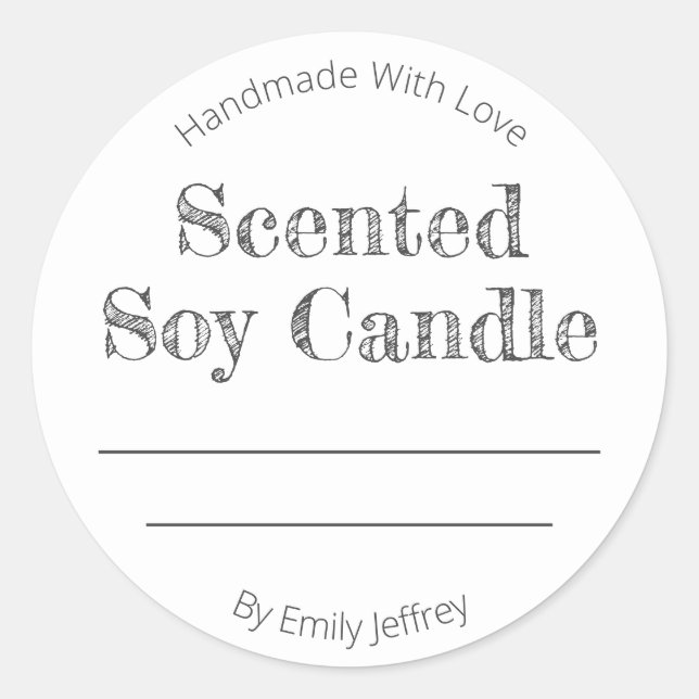 Scented Soy Candle Label (Front)