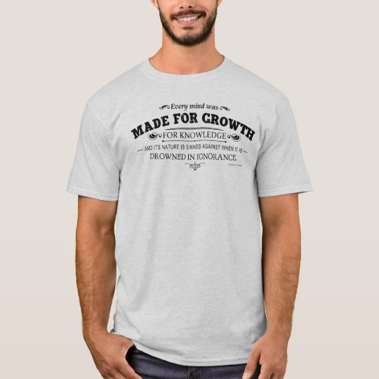 Sceptical shirt with a quote by William E Channing