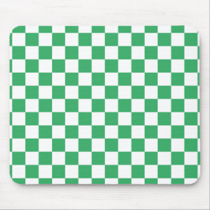 Schachbrettmuster Weiss Grün Mouse Pad
