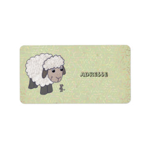 Schaf mit Maus Label