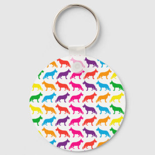 Schäferhunde Regenbogen Keychain