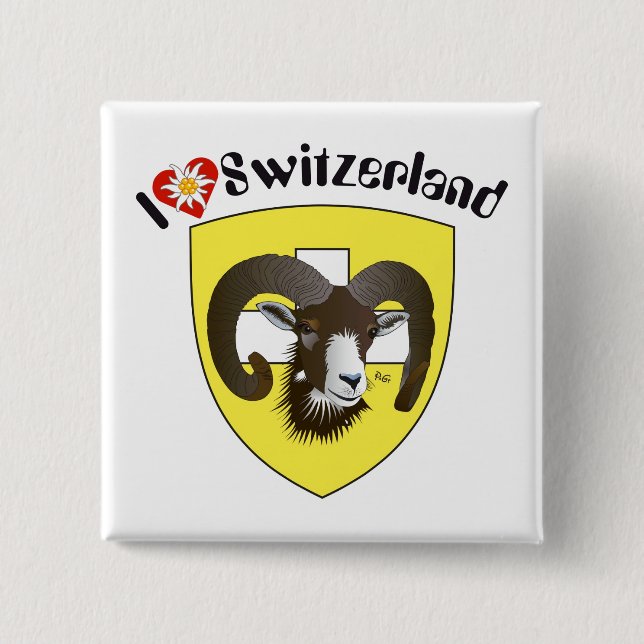 Schaffhausen Schweiz Button (Front)