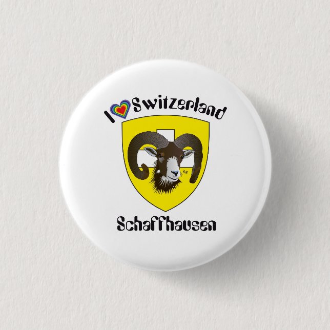 Schaffhausen Schweiz Button (Front)