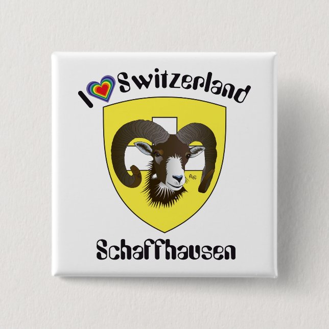 Schaffhausen Schweiz Button (Front)