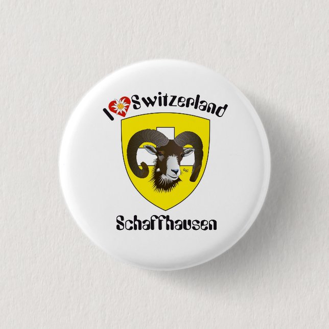 Schaffhausen Schweiz Button (Front)