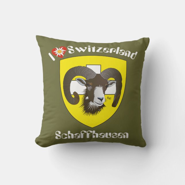 Schaffhausen Switzerland Kissen Throw Pillow (Front)