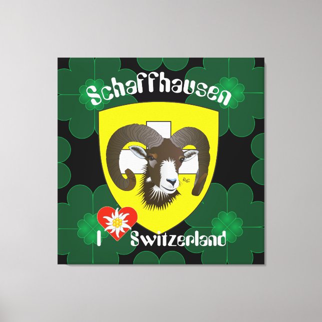 Schaffhausen - Switzerland - Suisse - Linwand Canvas Print (Front)