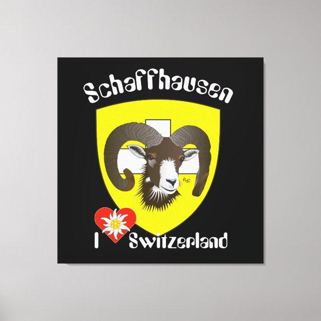 Schaffhausen - Switzerland - Suisse - Linwand Canvas Print (Front)