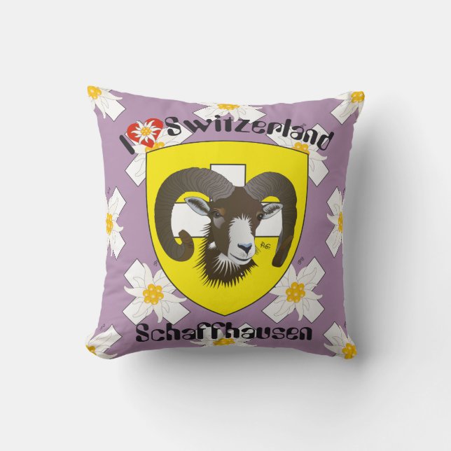 Schaffhausen - Switzerland - Suisse - Svizzera Kis Throw Pillow (Front)
