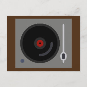Schallplattenspieler record player postcard