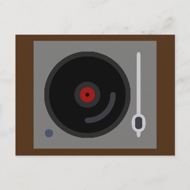 Schallplattenspieler record player postcard (Front)
